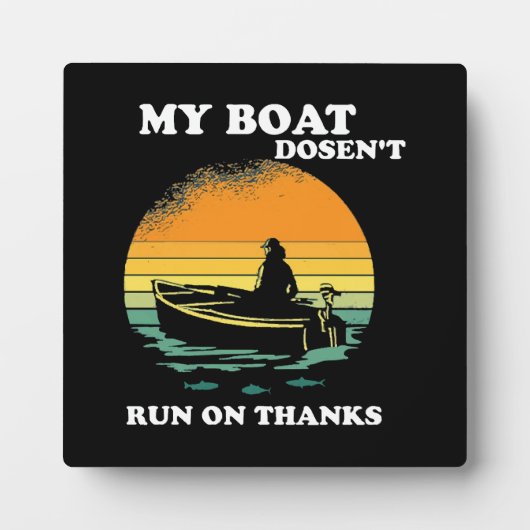 Mijn boot vaart niet op dank je wel fotoplaat (Voorkant)
