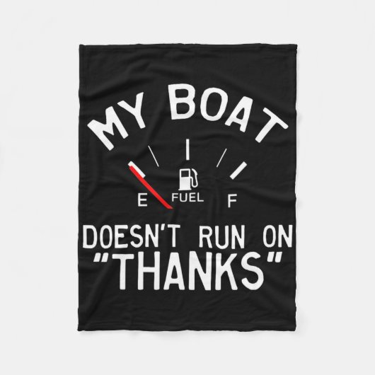 Mijn boot vaart niet op dank je wel grappig fleece deken (Voorkant)