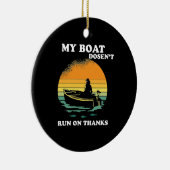 Mijn boot vaart niet op dank je wel keramisch ornament (Rechts)