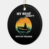 Mijn boot vaart niet op dank je wel keramisch ornament (Links)