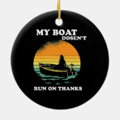 Mijn boot vaart niet op dank je wel keramisch ornament (Achterkant)