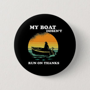 Mijn boot vaart niet op dank je wel ronde button 5,7 cm