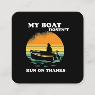 Mijn boot vaart niet op dank je wel vierkante visitekaartje