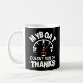 Mijn boot vaart niet op DANKJEWEL, Grappige kapite Koffiemok (Links)