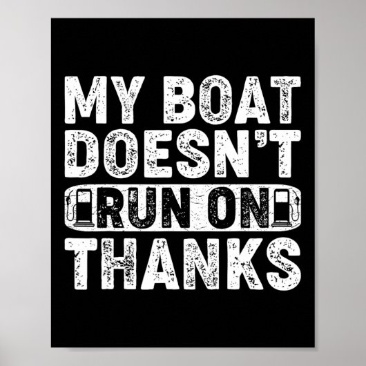 Mijn boot vaart niet op eigen Bedankt Poster (Voorkant)
