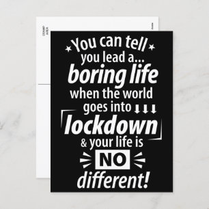 Mijn "Boring Lockdown Life" - Grappig pandemisch G Feestdagenkaart