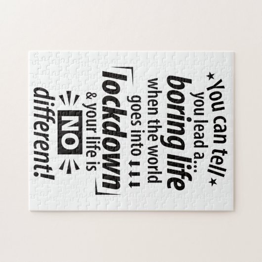 Mijn "Boring Lockdown Life" - Grappig pandemisch G Legpuzzel (Horizontaal)