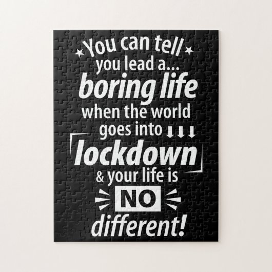 Mijn "Boring Lockdown Life" - Grappig pandemisch G Legpuzzel (Verticaal)