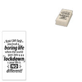 Mijn "Boring Lockdown Life" - Grappig pandemisch G Rubberstempel (Gestempeld)
