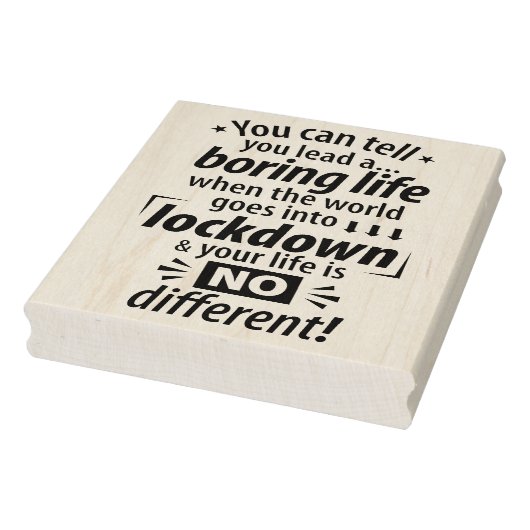 Mijn "Boring Lockdown Life" - Grappig pandemisch G Rubberstempel (Stempel)