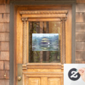 Mijn borst op het gouden paviljoen - Kyoto, Japan, Raamsticker (Huis Deur)