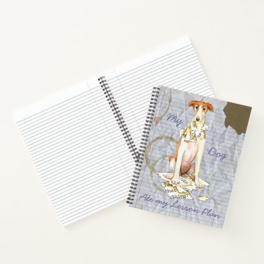 Mijn Borzoi Ate Mijn Lesson Plan Notitieboek (Binnen)