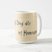 Mijn Borzoi Ate Mijn thuiswerk Koffiemok (Voorkant rechts)