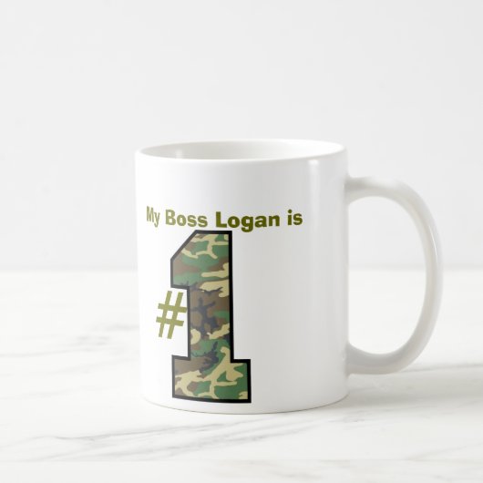 Mijn BOSS is nummer één Cadeaubon Mok (Rechts)