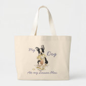 Mijn Boston Terrier Ate My Lesson Plan Grote Tote Bag (Voorkant)