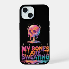 Mijn botten zweten – Smeltende ijslolly schedel iPhone 15 Case