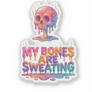Mijn botten zweten – Smeltende ijslolly schedel Sticker
