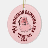 Mijn bourbon drink tijdperk keramisch ornament (Links)