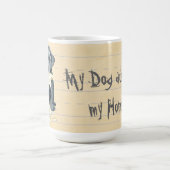 Mijn Bouvier at mijn huiswerk koffie Mok (Center)