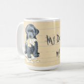 Mijn Bouvier at mijn huiswerk koffie Mok (Voorkant links)