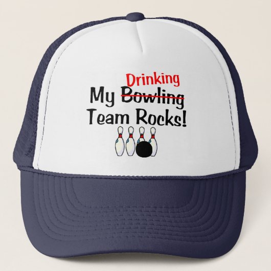 Mijn Bowling (Drink) Team Rocks Trucker Pet (Voorkant)