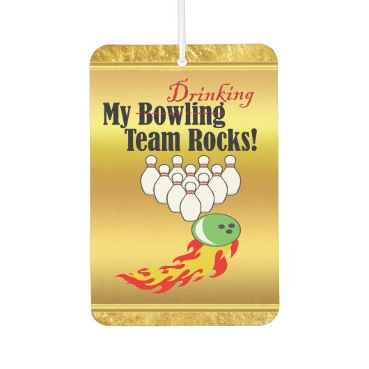Mijn bowling/drink teamstenen luchtverfrisser (Voorkant)