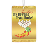 Mijn bowling/drink teamstenen luchtverfrisser (Achterkant)