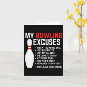 Mijn Bowling Excuses Bowler Funny Bowling Vrouwen  Kaart (Gele Bloem)