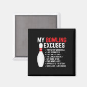 Mijn Bowling Excuses Bowler Funny Bowling Vrouwen Magneet (Voorkant / Achterkant)