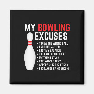 Mijn Bowling Excuses Bowler Funny Bowling Vrouwen Magneet