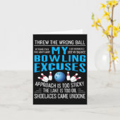 Mijn Bowling Excuses Bowling T Shirten Funny Bowle Kaart (Gele Bloem)