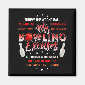 Mijn Bowling Excuses Fun Bowling Magneet (Voorkant)