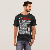 Mijn Bowling Excuses Funny Bowler T-shirt (Voorkant volledig)