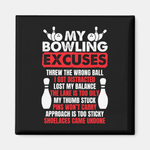 Mijn Bowling Excuses Funny Bowlers Magneet