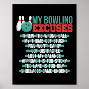 Mijn Bowling Excuses Poster