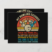 Mijn Bowling Excuses Retro  Funny Bowler Bowl (Voorkant / Achterkant)