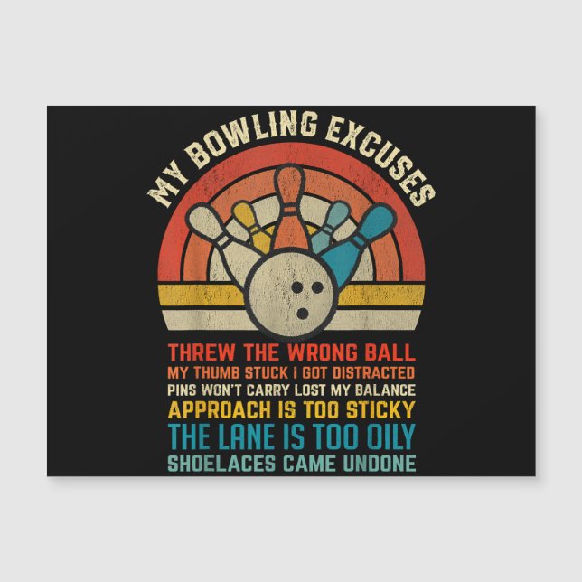 Mijn Bowling Excuses Retro  Funny Bowler Bowl (Voorkant)