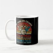 Mijn Bowling Excuses Retro Funny Bowler Bowl Koffiemok (Links)