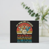 Mijn Bowling Excuses Retro Funny Bowler Bowl Save The Date (Staand voorkant)