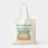 Mijn Bowling Excuses Retro Ten Pin Funny Bow Tote Bag (Achterkant)