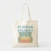 Mijn Bowling Excuses Retro  Ten Pin Funny Bow Tote Bag (Voorkant)