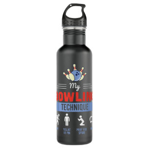 Mijn Bowling-techniek Bowling Funny Bowler Gift 15 Waterfles