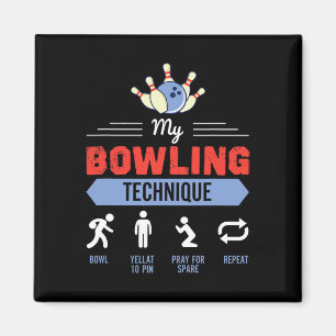 Mijn Bowling-techniek Bowling Funny Bowler Gift Magneet