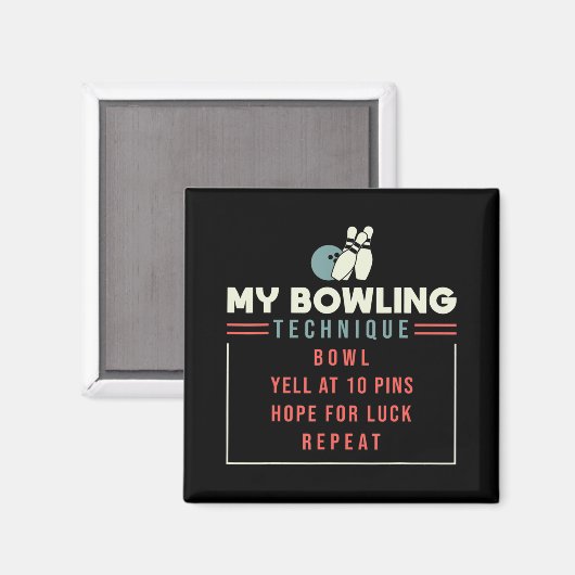 Mijn Bowling-techniek - Bowling Magneet (Voorkant / Achterkant)