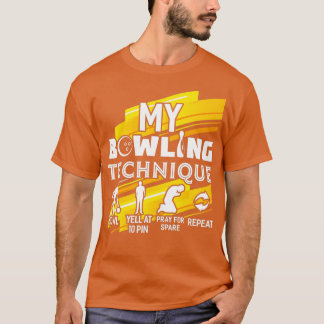 Mijn Bowling-techniek Funny Bowler Bowling T-shirt
