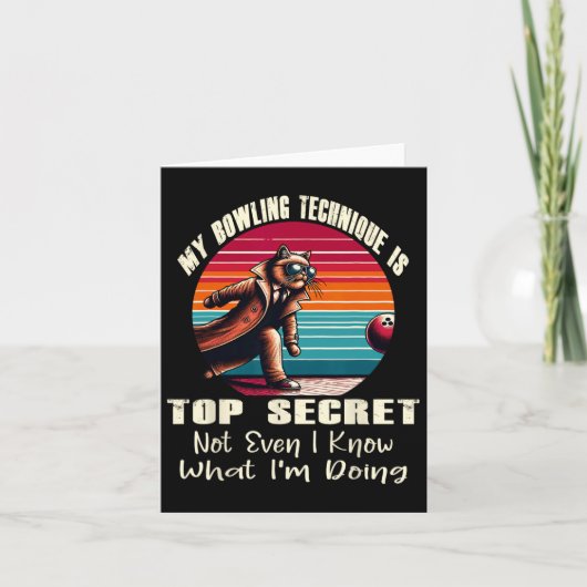 Mijn Bowling-techniek is de meest geheime grappige Kaart (Voorkant)