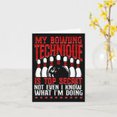 Mijn Bowling-techniek is de meest geheime grappige Kaart (Gele Bloem)