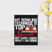 Mijn Bowling-techniek is de meest geheime grappige Kaart (Gele Bloem)