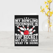 Mijn Bowling-techniek is de meest geheime grappige Kaart (Gele Bloem)