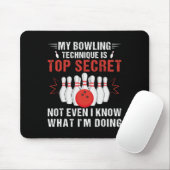 Mijn Bowling-techniek is de meest geheime grappige Muismat (Met muis)